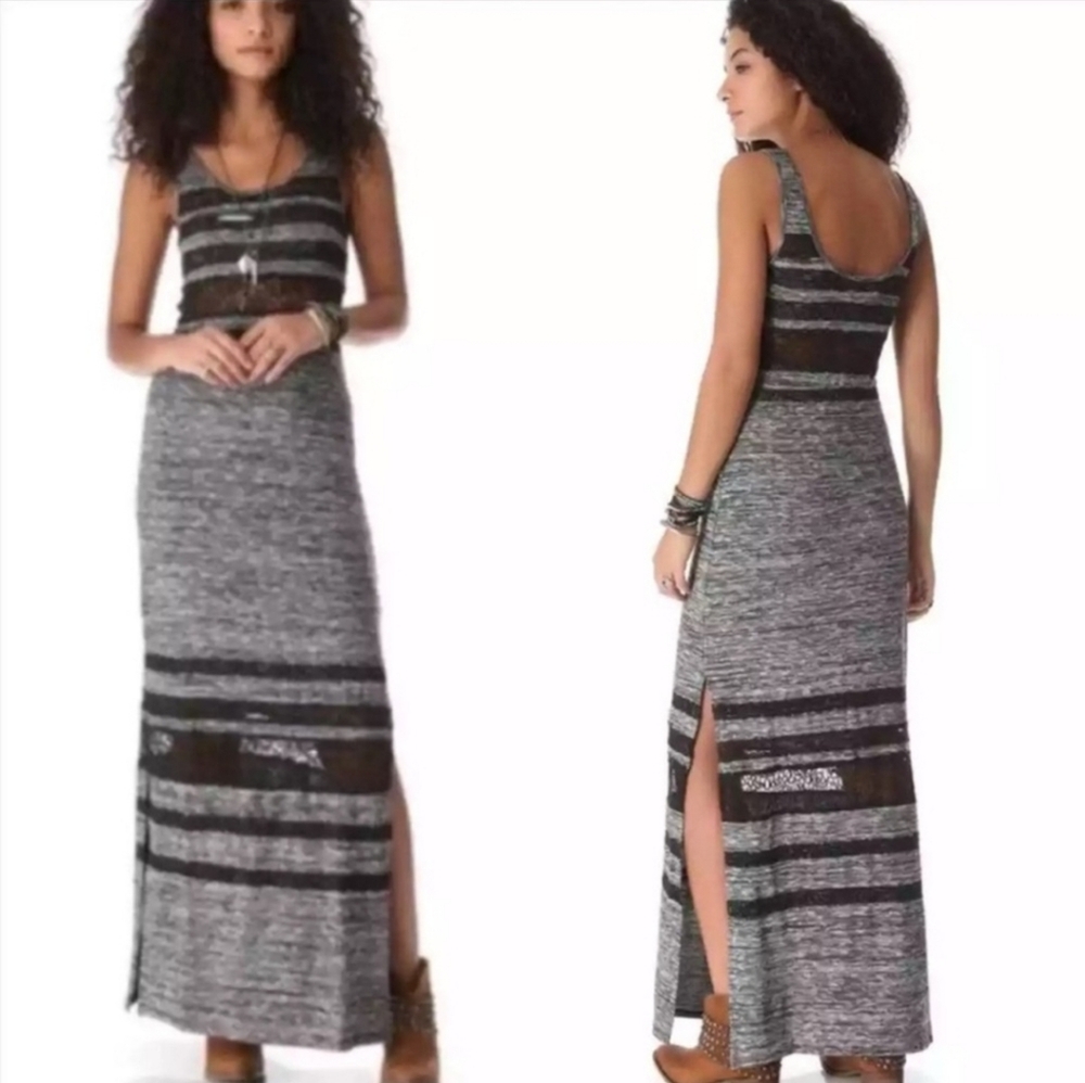 Free People Striped Lace Maxi Dress